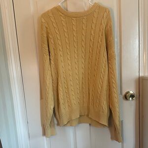 Yellow Cable Knit Sweater Men’s XL